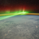 An astronaut aboard the International Space Station adjusted the camera for night imaging and captured the green veils and curtains of an aurora over Quebec, Canada.